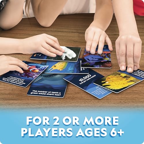 National Geographic Anyone's Guess Ocean Animals Trivia Cards - Kids Trivia Card Game with 55 Jumbo Cards, Animal Games, Kids Trivia Game - style: Ocean Animal Trivia