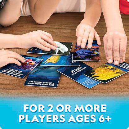 National Geographic Anyone's Guess Ocean Animals Trivia Cards - Kids Trivia Card Game with 55 Jumbo Cards, Animal Games, Kids Trivia Game - style: Ocean Animal Trivia