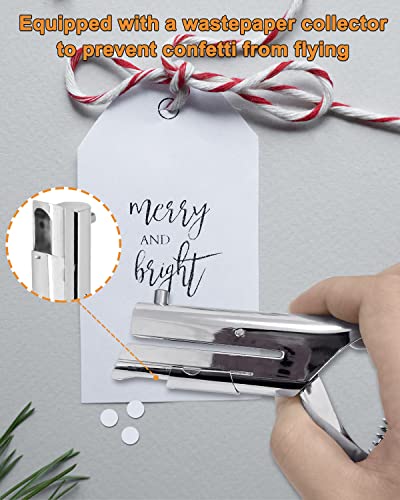 Hole Punch 1/4 Inch, Heavy Duty Single Hole Punch, Paper Card Portable Handheld Long Hole Puncher Single 2 Inch Reach Deep for PVC Paper ID Cards Plastic Cardboard (1/4"-6mm Hole) - style: 1/4"-6mm Hole