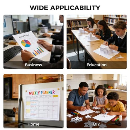 Koogel 28 Sheets White Cardstock Paper, 8" x 10" Craft Paper Heavyweight Card Stock, Back to School Supplies, 90LB/250GSM