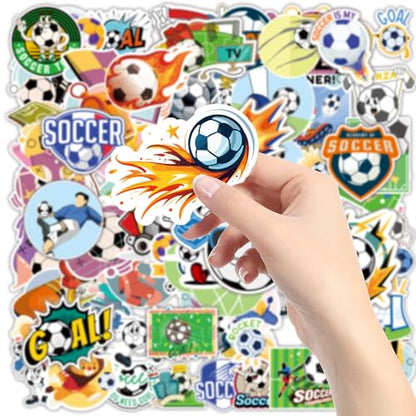 Soccer Party Favors - 100 PCS Soccer Stickers for Kids | 2026 World Game Cup Merchandise Gifts Activities Birthday Toys Games Crafts for Goodie Bags Gift Bags - style: Soccer