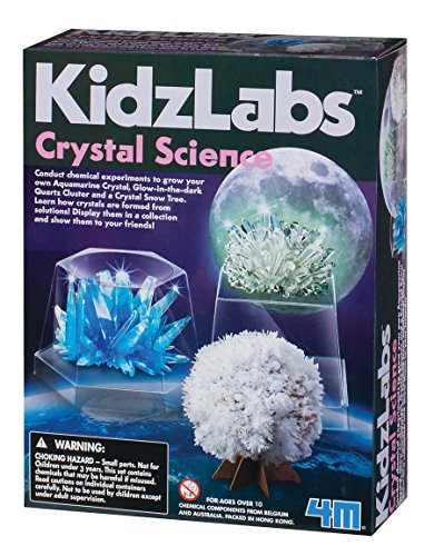 4M Kidzlabs Crystal Science Kit - DIY STEM Toys Lab Experiment, Educational Gift for Kids & Teens - style: Crystal Science Kit