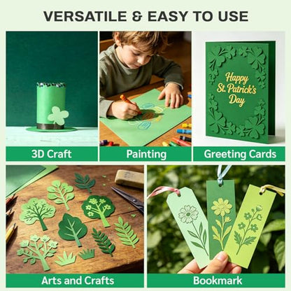 green cardstock paper (Green, 120 Sheets)