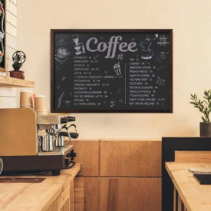 Comix Magnetic Chalkboard, 24 x 36 Inches Wooden-Framed Blackboard, Hanging Chalk Board for School Office Home and Restaurant Menu - size: 36"W x 24"H