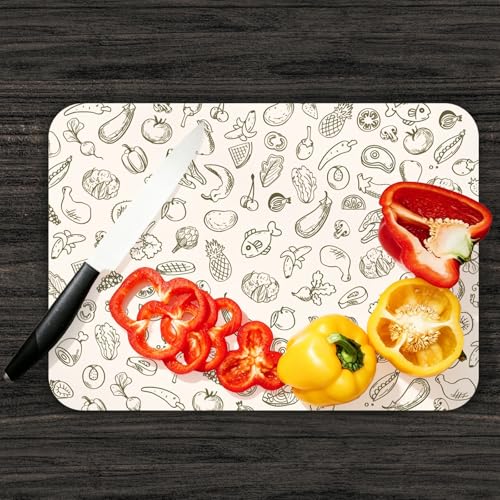 Whaline 30 Pcs Disposable Cutting Board Sheets Paper Kitchen & Outdoor Cutting Mats for Vegetables Fruits Meat Camping Picnic BBQ