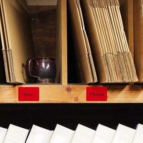 ChromaLabel 2 x 3 inch Permanent Color Code Rectangle Labels, 250 Labels per Dispenser Box, Red - color: Red, size: 2" x 3"