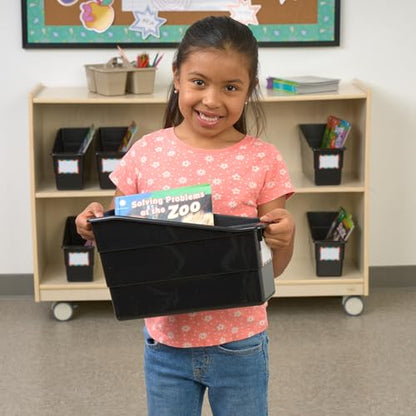 Really Good Stuff Durable Book & Binder Holders - 6 Pack - Black - color: Black