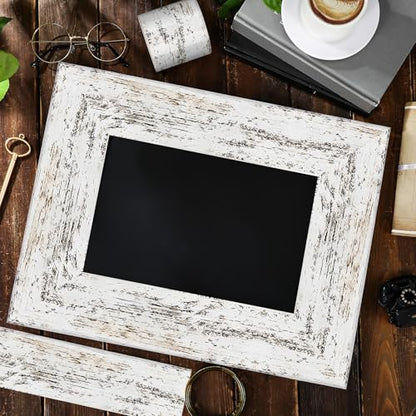 Outus 68ft Vinatge Frame Bulletin Board Border Die-Cut Straight Rolled Picture Frame Border Trim for School Classroom Bulletin Board Decoration for Chalkboard Home Office Party Deco(Distressed White) - style: Distressed White