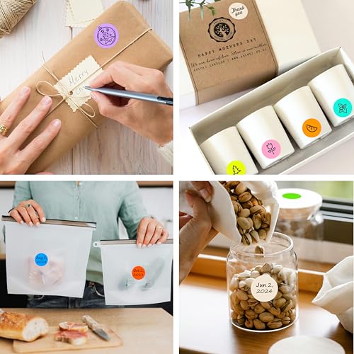 1 Inch Round Thermal Sticker Labels,Color Dot Stickers,Label Stickers,Waterproof,Oil Proof,for Thermal Printers,DIY,Office,Retail,Home and Warehouse Organization,1000 Pcs Light Brown - color: Light Brown