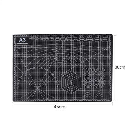 Cutting Mat A3 Black, Self Healing Cutting Mat 12x18 Inch, 5-Ply Craft Board Black, Hobby Board for Crafts 18x24 Inch - color: Black