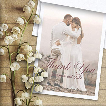 Hamilco White Linen Cards and Envelopes - Flat 5" x 7" Cardstock Paper 80lb Cover 100 Pack - size: 100 Cards with Envelopes