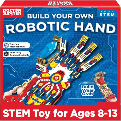 Doctor Jupiter Robotic Hand STEM Toy for Ages 8-13 | Birthday Gifts for Boys & Girls 8,9,10,11,12,13,14 Year Old | Cyborg Hand, Engineering Kit | Learning & Educational Toys - style: Robotic Hand: 8+