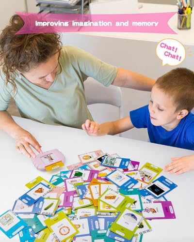 510 Words French Flash Cards for Kids, Toddler Learning Resources Toy, Autism Sensory Toys for Autistic Children Aged 2-4 Pink (French/English/Bilingual) - style: French 510 Words (Pink)