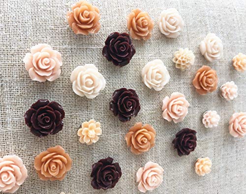 Seven YJ.Push Pins 24 Pcs,Decorative ThumbTacks for CorkBoard,Feature Wall, Office Organization or Home - color: Peach