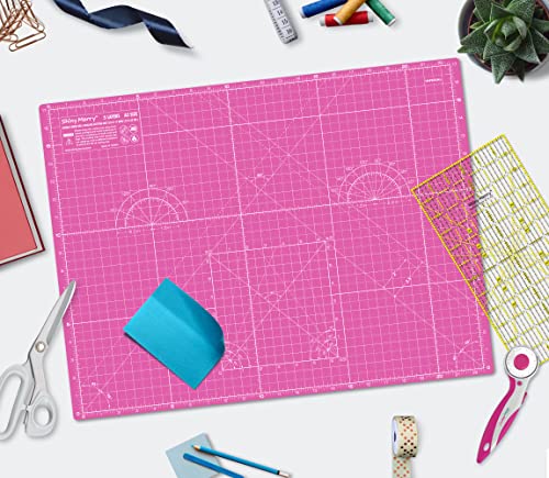 Self Healing Cutting Mat A2 18"x24" – Double Sided 5-Ply Craft Mat for Sewing, Quilting, Fabric, Scrapbooking – Pink/Purple - color: Pink, size: A2 (18" x 24")