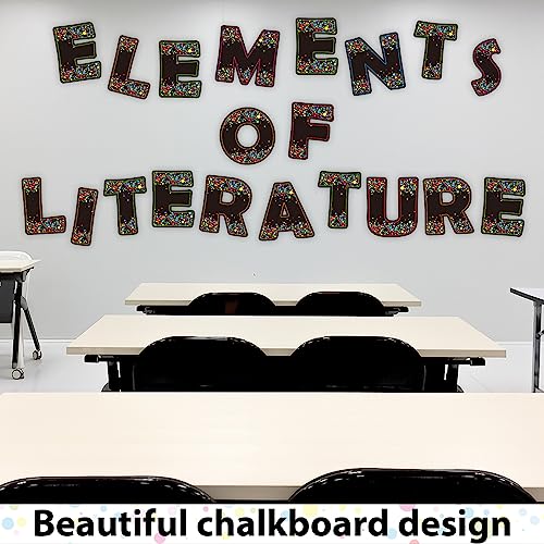150 PCS Large 7" Bulletin Board Letters Set,Black Confetti Classroom Alphabet Cutout Letter for Bulletin Board Display Home School, A Great Helper to Inspire Students' Learning Interest - style: Confetti
