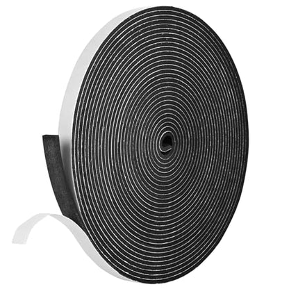 Kikerike Self Adhesive Foam Tape Weatherstrip 1/2In x 1/8In x 26Ft High Density Foam Insulation Strips Seal Weather Stripping with Strong Adhesive for Door and Window Sound Isolation Soundproofing - size: 1/2in x 1/8in x 26Ft