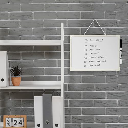 Small White Board 9X12, Small Dry Erase Board Magnetic with Marker, 2 Pack Whiteboard Dry Erase Double Sided MIni Whiteboard, Lapboard Ideal for Homeschool, Office, Classroom White Boards for Kids - size: 2 Pack 9x12