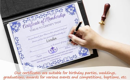 Church Membership Certificates for New Members, 25 Pcs Purple Recognition Certificate, Certificates of Membership Gifts for New Church Members, Christian Religious Favors & Supplies -29 - style: Purple-03