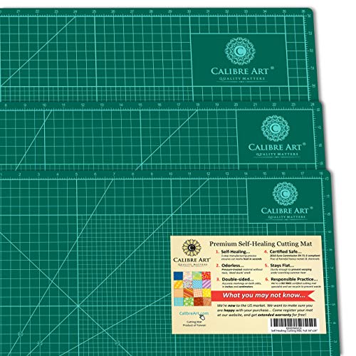 Self Healing Rotary Cutting Mat, Full 18x24, Best for Quilting Sewing | Warp-Proof & Odorless (Not From China) - size: 24"L x 18"W