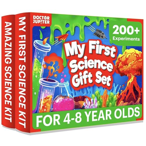Doctor Jupiter My First Science Gift Set for Kids Ages 4+ | Birthday Gift Ideas for 4-5-6-7-8 Year Old Boys & Girls | STEM Learning & Education Toys - style: Amazing Science Gift Set: 4+