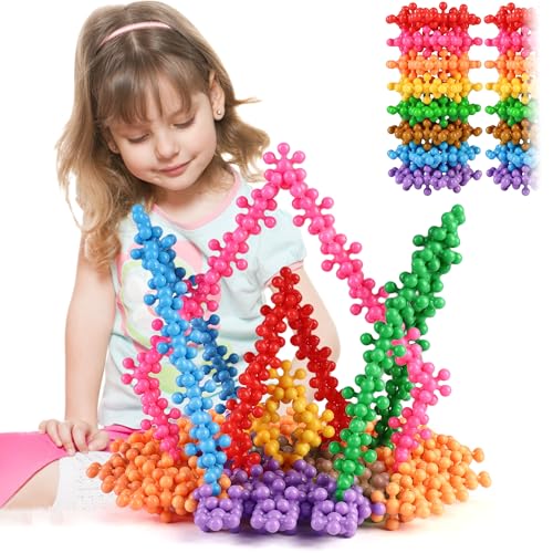 TOMYOU 300 Pcs Building Blocks Kids STEM Toys Educational Sets Interlocking Plastic for Preschool Boys and Girls Aged 3+, Safe Material Creativity - style: 300 PCS