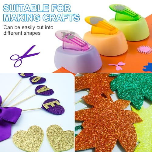 PATIKIL 10 Sheets Purple Glitter Cardstock Paper, A4 250gsm Rectangle Premium Sparkly Paper Craft Cardstock Paper for Scrapbook Card Making DIY Art Projects Wedding Party - color: Purple, size: A4