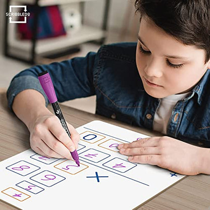 2 Pack Dry Erase Long Multiplication Board 9"x12" Double Sided Practice Whiteboard with 2x1 & 2x2 Digit Multiplication for Home, School, Classroom, Kids, Students Math Manipulatives Lapboard - style: 2 Boards