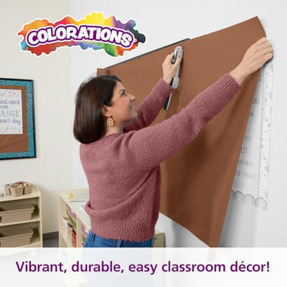 Colorations Prima-Color Fade-Resistant Paper Rolls, Brown, Arts and Crafts, 48" x 60' , Drawing, Finger Painting, Paint, Watercolor, Wall Art, Bulletin Boards, Kids Crafts (Item # DSBR) - color: Brown