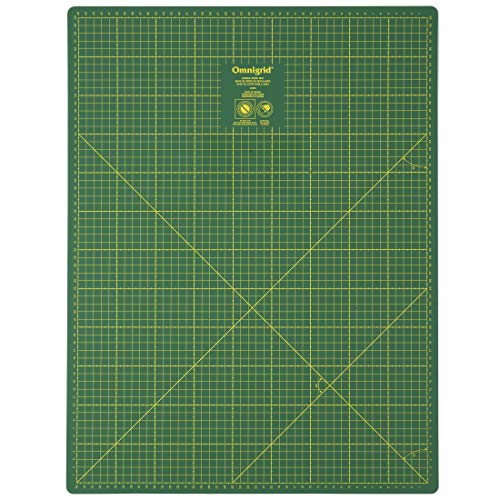 Dritz Omnigrid Double Sided Mat, 18" x 24" 45cm x 60cm, Green - size: 24.8"L x 18.9"W