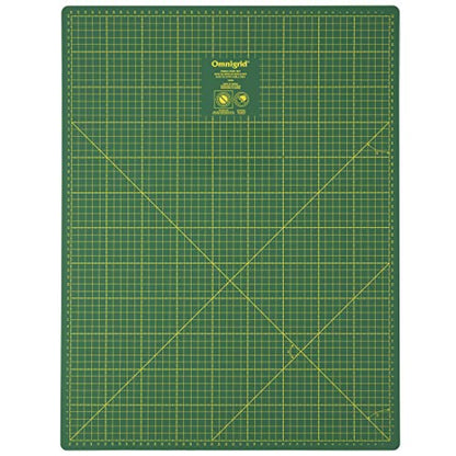 Dritz Omnigrid Double Sided Mat, 18" x 24" 45cm x 60cm, Green - size: 24.8"L x 18.9"W