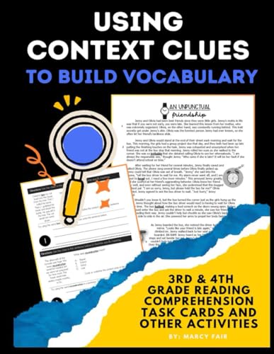 Using Context Clues to Build Vocabulary: 3rd & 4th grade reading comprehension, task cards, and other activities