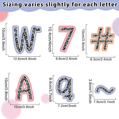 260 PCS Bulletin Board Letters for Classroom 4” Letters Combo Pack Set Pastel Composition Classroom Decorations Alphabet Numbers Symbols Letters for Bulletin Board Cutouts Card Decor - style: Pastel Composition