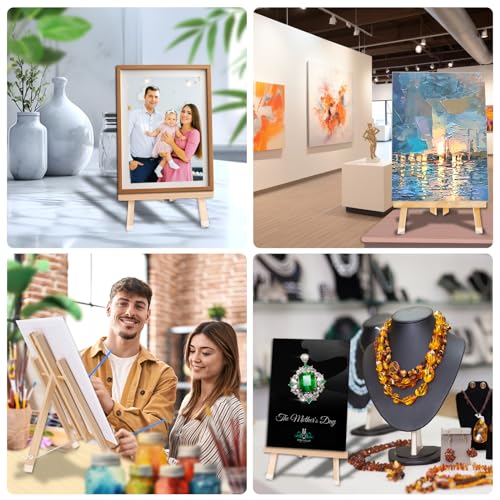 16 Pack 15 Inch Wood Easels, Easel Stand for Painting Canvases, Art, and Crafts, Tripod, Painting Party Easel, Kids Student Tabletop Easels for Painting, Portable Canvas Photo Picture Sign Holder - style: 15"-16p