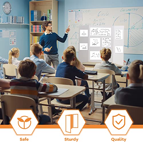 Henoyso 8 Pcs 36 x 48 Inch White Trifold Poster Board for Science Fair School Business Project Exhibition Large Tri Fold Presentation White Display Board Foldable Paperboard - color: White, size: 36 x 48 Inch