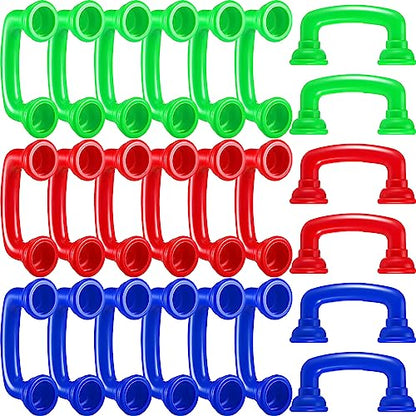 Teling 24 Pack Reading Phones Kids Auditory Feedback Hear Myself Sound Phones for Classroom(Red, Blue, Green)