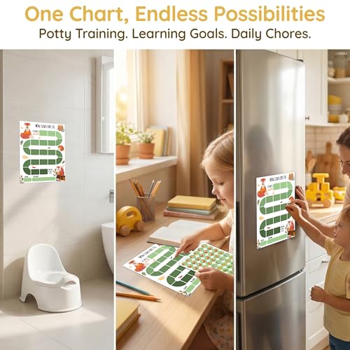 Fox Theme Reward Chart for Kids, 20 Behavior Charts with 432 Stickers, Responsibility & Incentive Chart for Toddlers, Kids and Teens – A02 - style: Fox