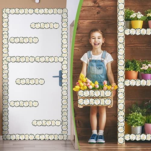 Panelee Inspirational Eucalyptus Border 68.9 Feet Bulletin Board Border Butterflies Flowers Bee Space Inspirational Cute Decor for Classroom Bulletin Boards Chalkboard Wall Decor - style: Eucalyptus