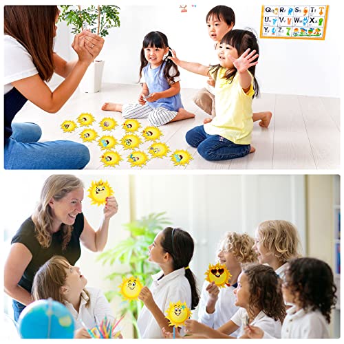 Zonon 90 Pcs Sun Cutouts Classroom Bulletin Board Decoration for Office Classroom Party Bulletin Board Wall Chalkboard Home Decor - style: Sun Style