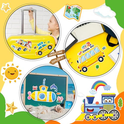 24 Sheets Transportation Stickers for Kids, Make Your Own Cars, Helicopters, Sailboats, Planes, Trains, School Buses Vehicle Stickers for Toddlers, Teacher Reward, Party Favor, Birthday Gift - style: Transportation