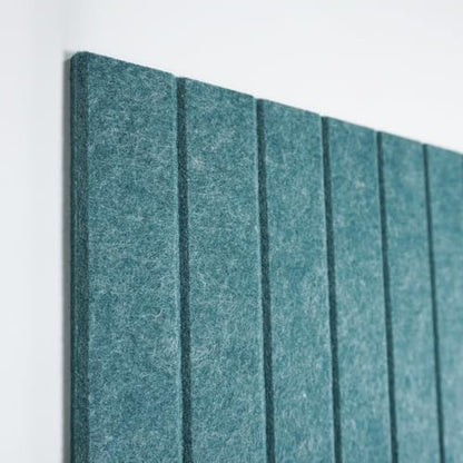 Cork Board Alternative Felt Bulletin Board Tiles-Modular Slat Paneling, Display, Noise Reduction, Safely Removable, Home & Office, 47" x 35", 12-Pack(Peacock Blue) - color: Peacock Blue