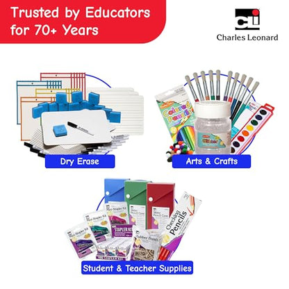 Charles Leonard Dry Erase Board Classroom Pack - Mini Lapboard School Supplies – Set of 12 Two-Sided Plain/Lined Dry Erasable White Boards, 9x12 Inches (35120) (Pack of 5) - color: Plain & Lined, size: 9" x 12" (60-Pack), style: 2-Sided Masonite Board