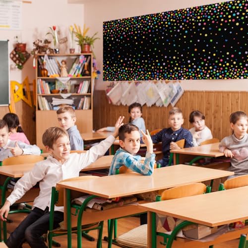 Mindsoft Bulletin Board Paper 48'' x 107'' Class Boards for Classroom Bulletin Boards Everyone is Welcome Classroom Board Decor Pillows Curtains Crafts(Confetti,1 Pc) - style: Confetti