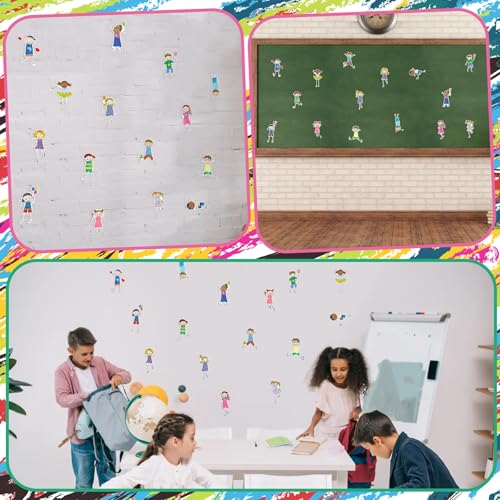 Zonon 90 Pcs Kids Cutouts Classroom Bulletin Board Decoration for Office Classroom Party Bulletin Board Wall Chalkboard Home Decor - style: Kids Style
