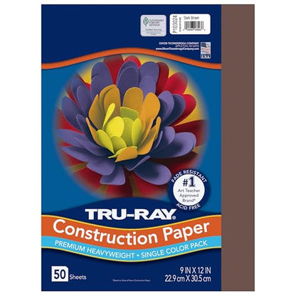 Tru-Ray Construction Paper 9x12" Dark Brown