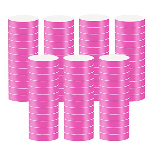 1400 Pack Neon Wristbands - Waterproof Paper Bracelets for Events & Concerts (Pink) - color: Pink