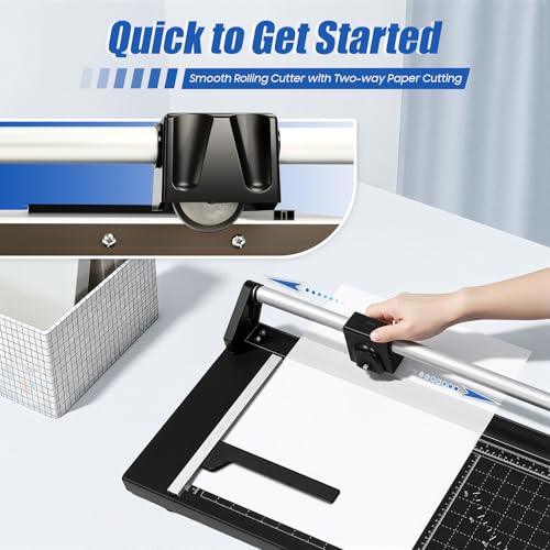 36 Inch Rotary Trimmer Paper Cutter,Rotary Paper Cutter Paper Trimmer for Crafting & Scrapbooking Supplies for A4 Cardstock Photo Label with Precise Positioning - color: 36 Inches