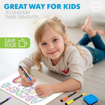 Scribbledo Small Dry Erase Boards for Students, 6 Pack 9 x 12 Double Sided White Boards with 6 Erasers, Student White Boards for Classroom, Personal Whiteboards for Kids, Mini Lap Boards - style: Set of 6 Boards & 6 Erasers