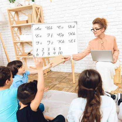 Lincia Magnetic Dry Erase Whiteboard with Lines, 24" x 18" White Board Planner for Wall, Planning Board Ruled Dry Erase Whiteboard with Aluminum Frame for Back to School Classroom Home Office(Line) - style: Line