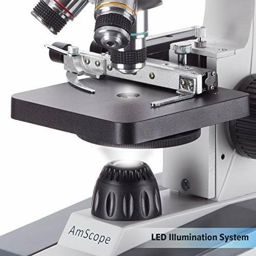 AmScope - 40X-1000X Compound Monocular Student Microscope Set + Slide Preparation Kit + Science Experiment Cards - M150C-SP14-EXCL1 - style: w/ Experiment Cards + Slide Prep Kit